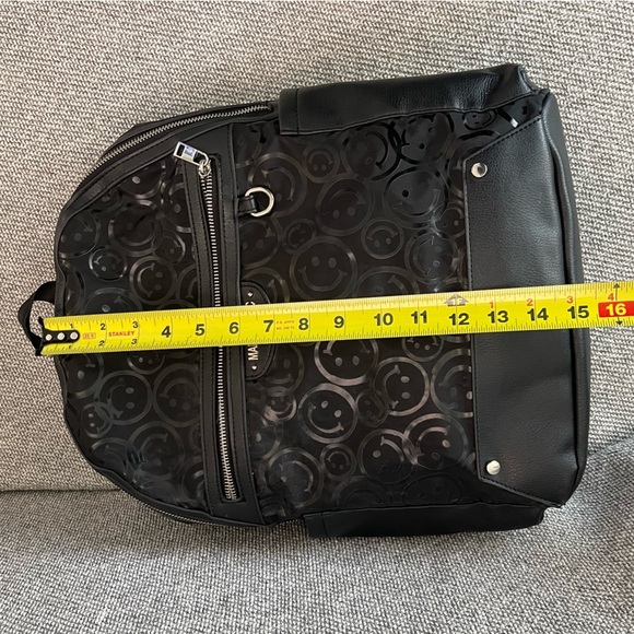 Steve Madden Black Embossed Backpack - Picture 6 of 16